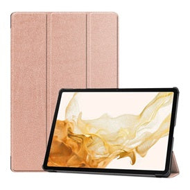 Gigapack bőrhatású aktív flippes táblagép tok, S Pen tartóval - rozéarany | Samsung Galaxy Tab S9 Plus (SM-X810/X816)-0