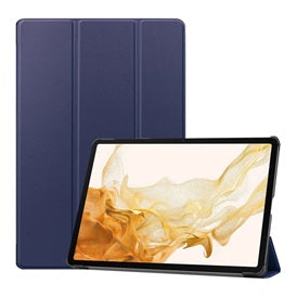 Gigapack bőrhatású aktív flippes táblagép tok, S Pen tartóval - sötétkék | Samsung Galaxy Tab S9 Plus (SM-X810/X816)-0