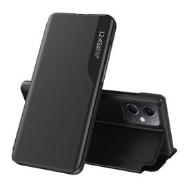 Gigapack bőrhatású flippes mobiltelefon tok, hívószám kijelzéssel - fekete | Xiaomi Redmi Note 12 Pro / Poco X5 Pro 5G-0