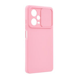 Gigapack szilikon mobiltelefon tok, plüss belsővel - rózsaszín, matt | Xiaomi Redmi Note 12 Pro Plus-0