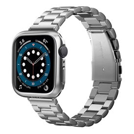 Spigen Thin Fit műanyag óra keret - szürke | Apple Watch 44mm-0