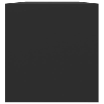 fekete szerelt fa lemeztároló doboz 71 x 34 x 36 cm