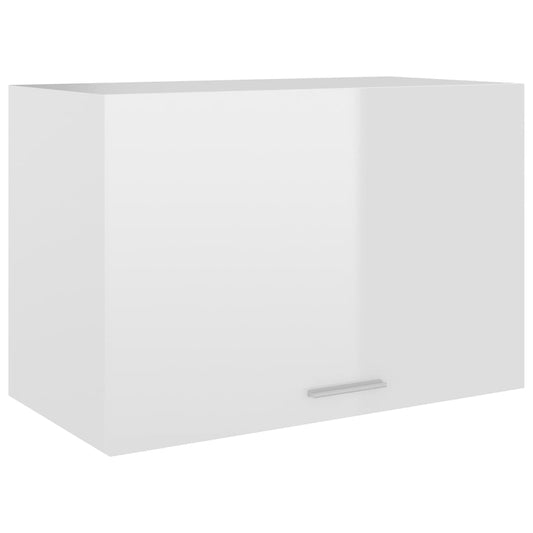 magasfényű fehér forgácslap függő szekrény 60 x 31 x 40 cm