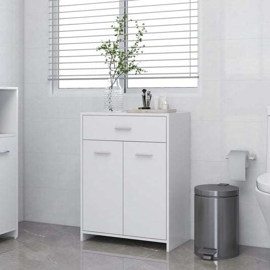 fehér forgácslap fürdőszobaszekrény 60 x 33 x 80 cm