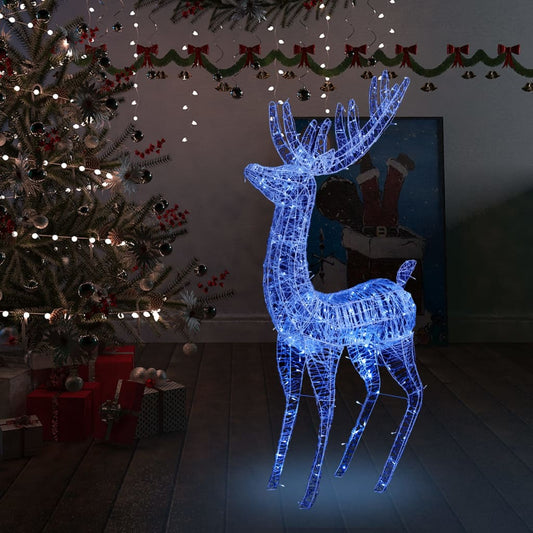 kék XXL akril karácsonyi rénszarvas 250 LED-del 180 cm