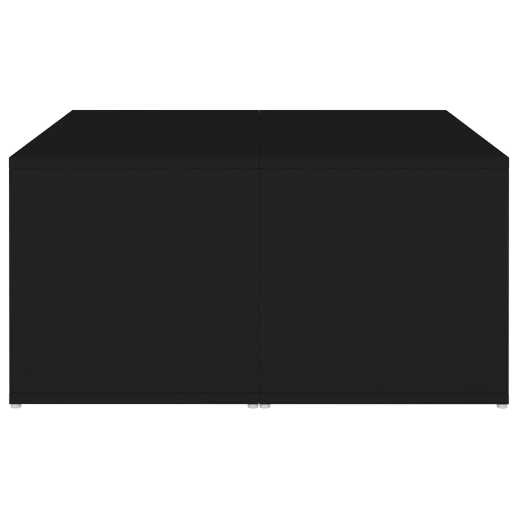 4 db fekete forgácslap dohányzóasztal 33 x 33 x 33 cm