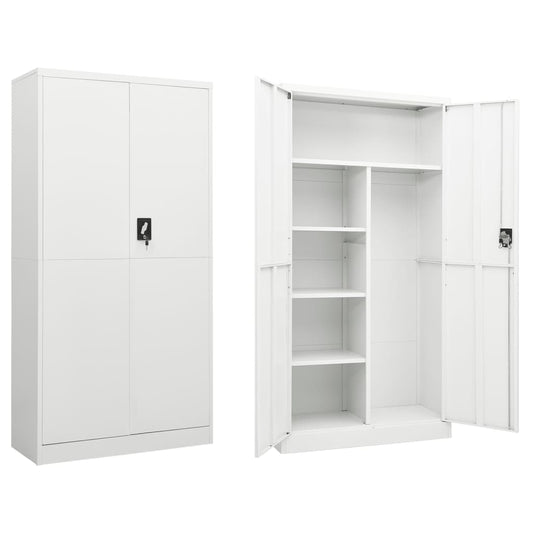 fehér acél zárható szekrény 90 x 40 x 180 cm