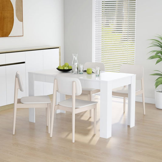 fehér szerelt fa étkezőasztal 140 x 74,5 x 76 cm