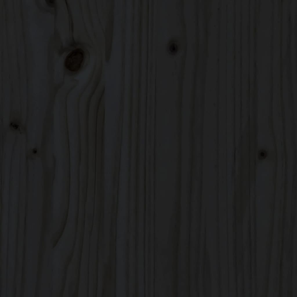 fekete tömör fa ágykeret 120 x 190 cm (4FT Small Double)
