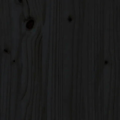 fekete tömör fenyőfa ágyfejtámla 145,5 x 4 x 100 cm