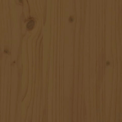 mézbarna tömör fenyőfa ágyfejtámla 141 x 4 x 100 cm