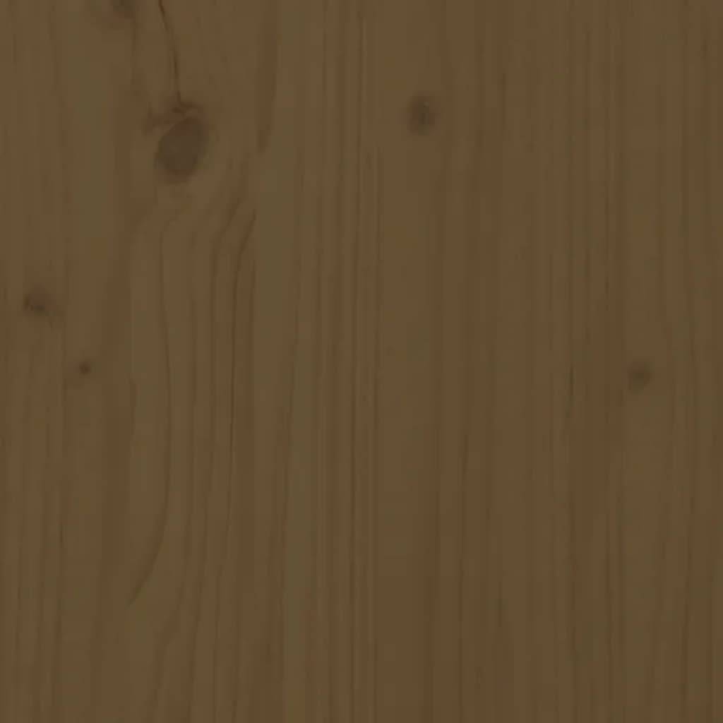 mézbarna tömör fenyőfa ágyfejtámla 155,5x4x100 cm