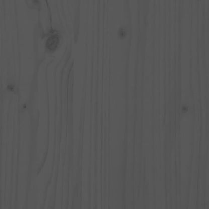 szürke tömör fenyőfa ágyfejtámla 204x3x81 cm