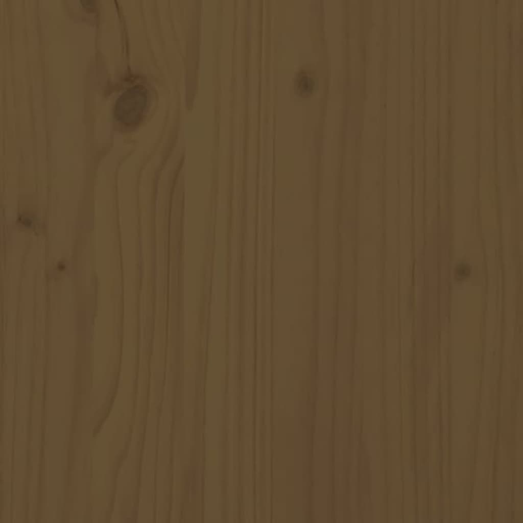 mézbarna tömör fenyőfa ágyfejtámla 153,5x3x81 cm
