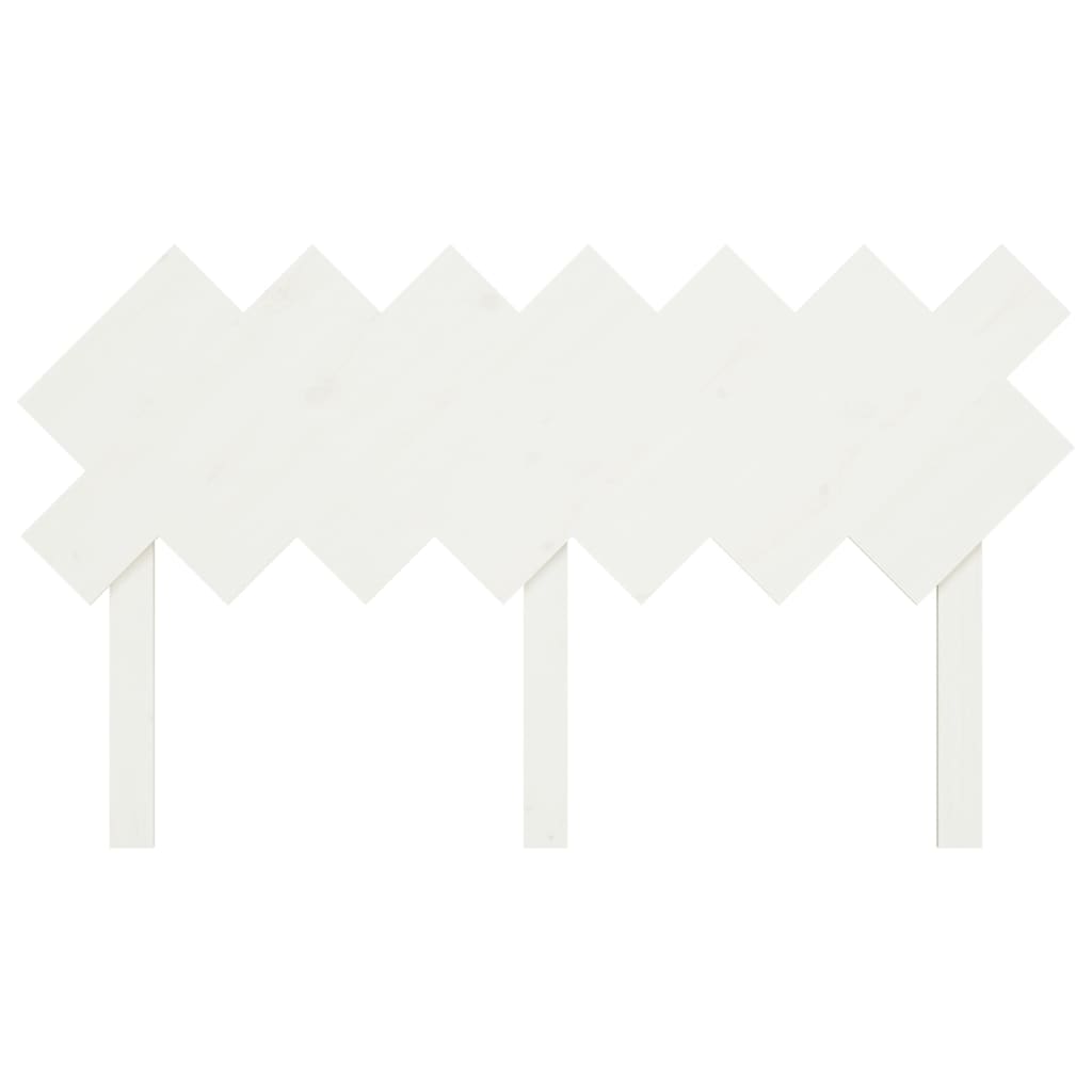 fehér tömör fenyőfa ágyfejtámla 141x3x80,5 cm