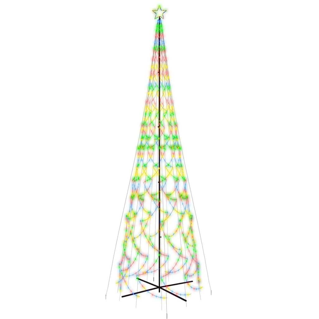 kúp alakú karácsonyfa 3000 színes LED-del 230 x 800 cm