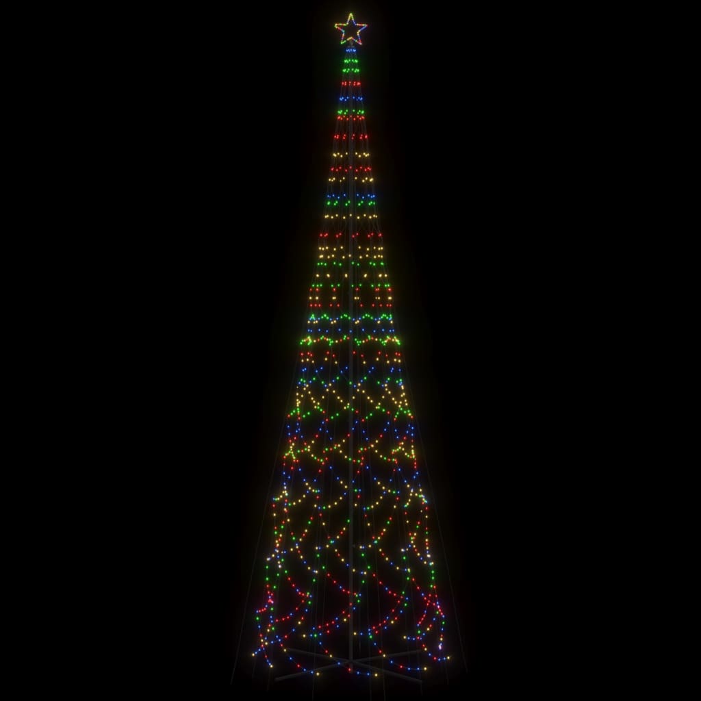 kúp alakú karácsonyfa 3000 színes LED-del 230 x 800 cm