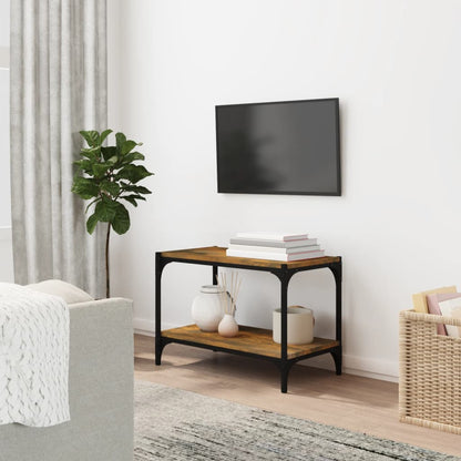 füstös tölgyszínű szerelt fa TV-szekrény 60x33x41 cm
