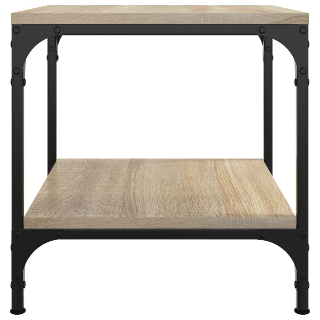 sonoma tölgy színű szerelt fa kisasztal 40 x 40 x 40 cm