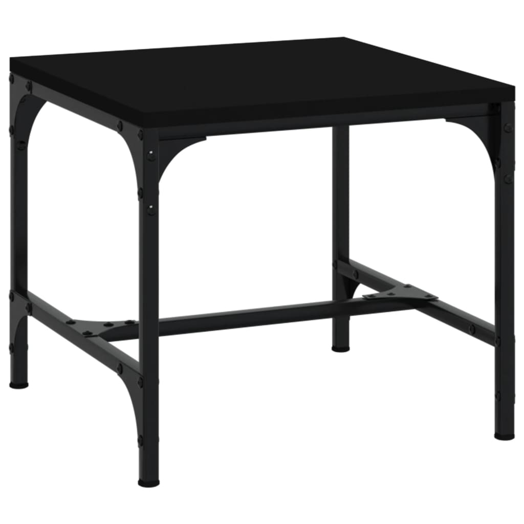 fekete szerelt fa kisasztal 40x40x35 cm