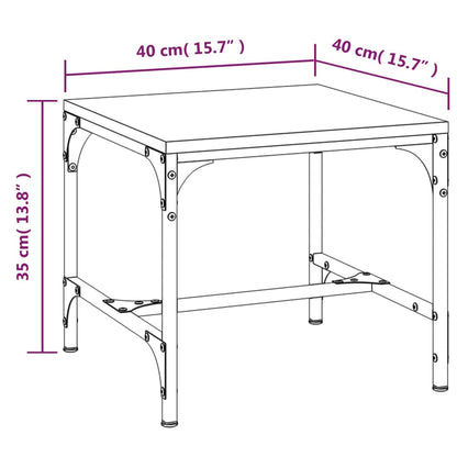 fekete szerelt fa kisasztal 40x40x35 cm