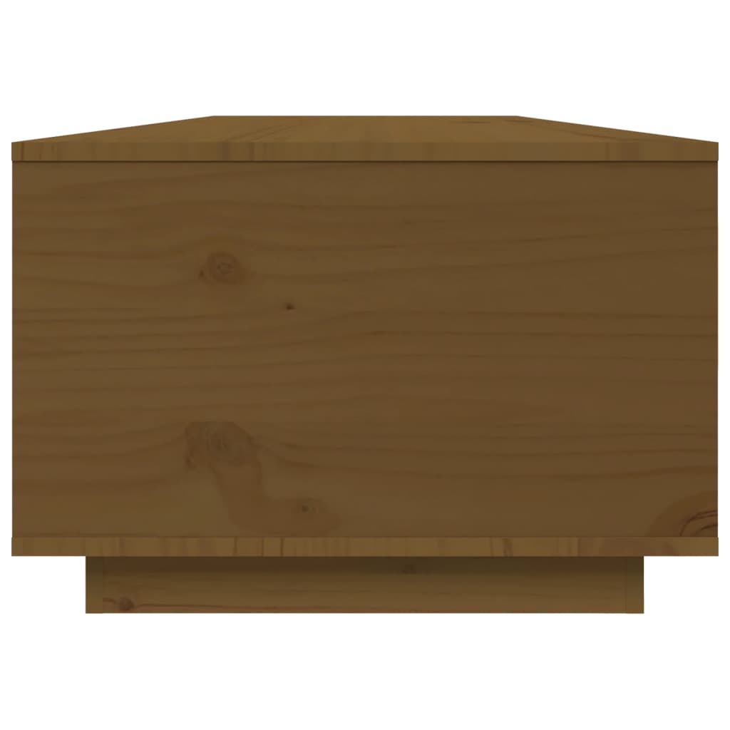mézbarna tömör fenyőfa dohányzóasztal 80x50x35,5 cm