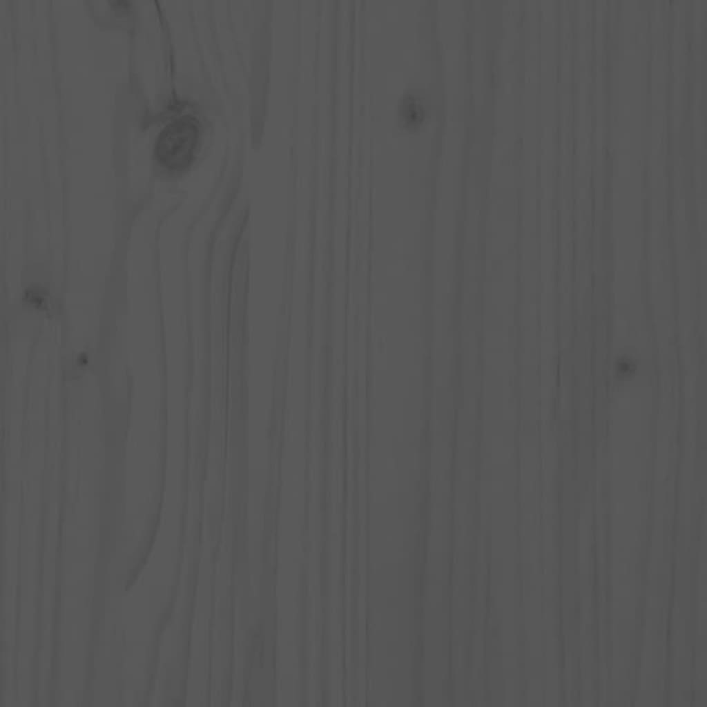 szürke tömör fenyőfa éjjeliszekrény 40 x 34 x 55 cm