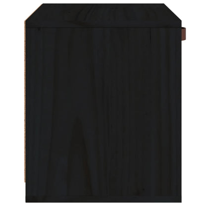 fekete tömör fenyőfa faliszekrény 40 x 30 x 35 cm
