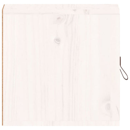 fehér tömör fenyőfa faliszekrény 31,5 x 30 x 30 cm