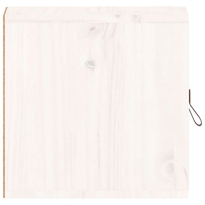 2 db fehér tömör fenyőfa faliszekrény 31,5 x 30 x 30 cm