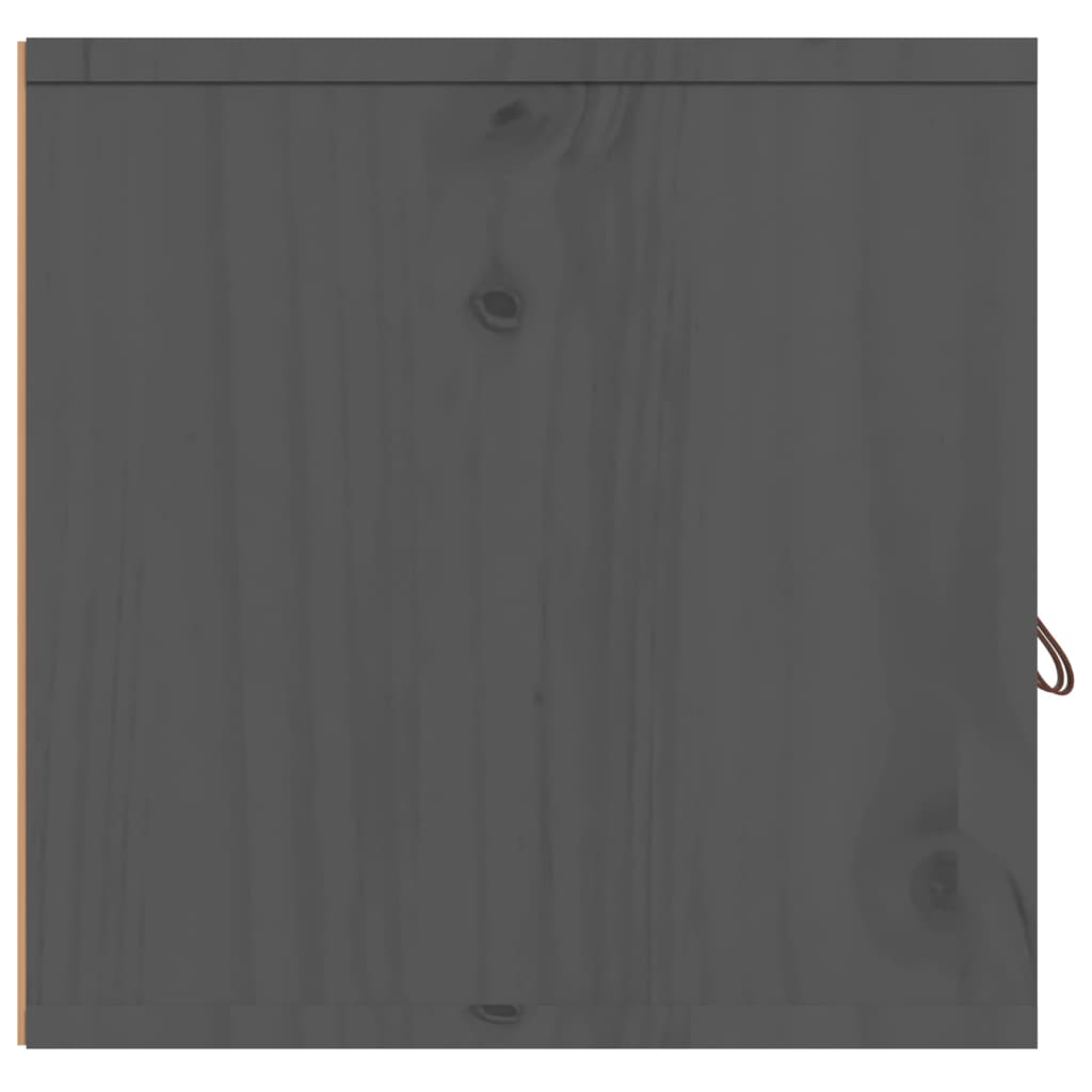 szürke tömör fenyőfa faliszekrény 80 x 30 x 30 cm