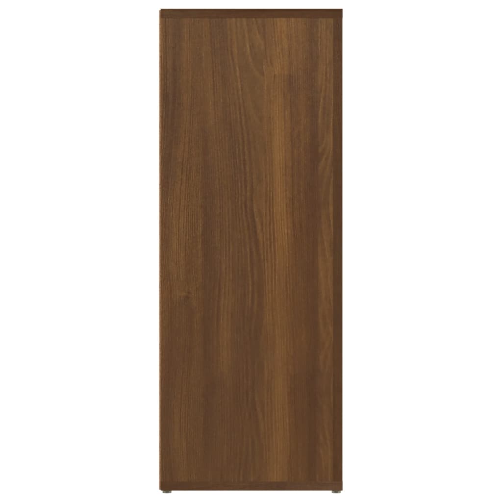 barna tölgyszínű szerelt fa tálalószekrény 80x30x80 cm