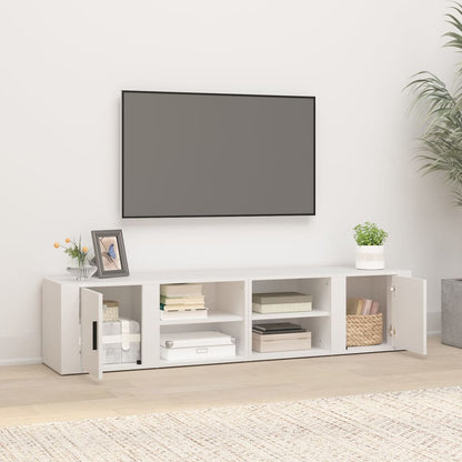 2 db fehér szerelt fa TV-szekrény 80 x 31,5 x 36 cm