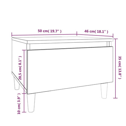 fehér szerelt fa kisasztal 50 x 46 x 35 cm