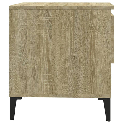 sonoma-tölgyszínű szerelt fa kisasztal 50 x 46 x 50 cm