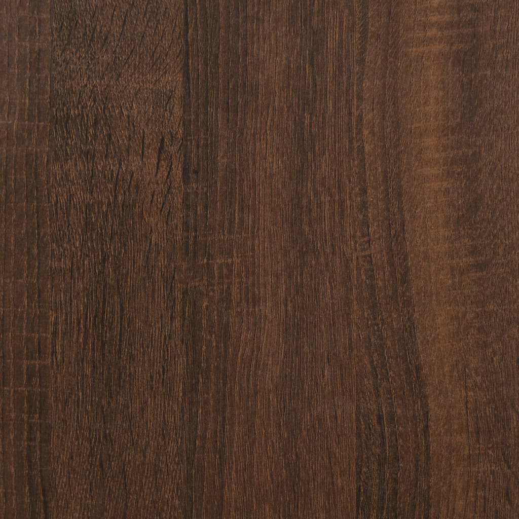 barna tölgyszínű szerelt fa kisasztal 50 x 46 x 50 cm