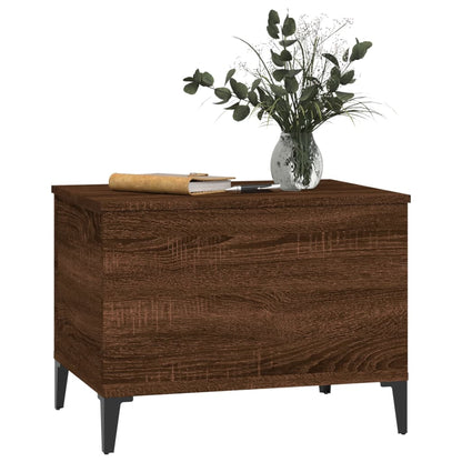 barna tölgyszínű szerelt fa dohányzóasztal 60x44,5x45 cm