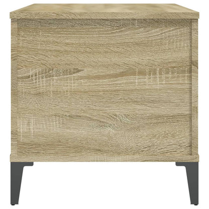 sonoma-tölgyszínű szerelt fa dohányzóasztal 90x44,5x45 cm