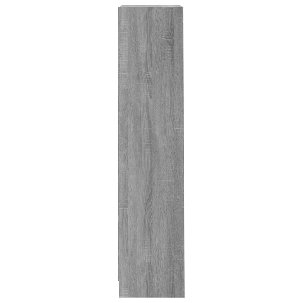 3 szintes szürke sonoma szerelt fa könyvszekrény 40x24x109 cm