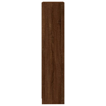 3 szintes barna tölgy színű fa könyvszekrény 40 x 24 x 109 cm