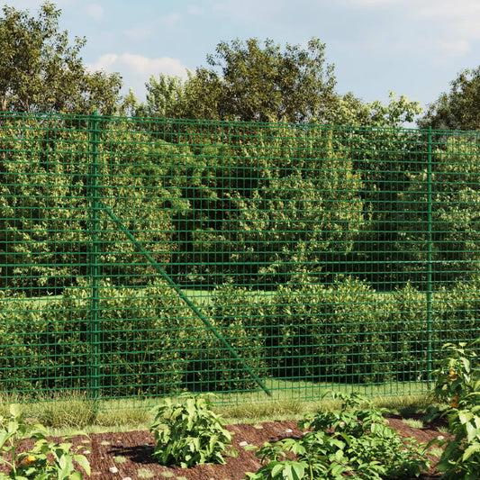 zöld dróthálós kerítés illesztőperemmel 1,8 x 10 m