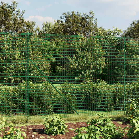 zöld dróthálós kerítés illesztőperemmel 2,2x25 m