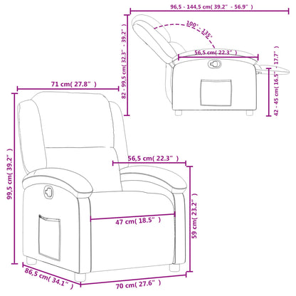 barna műbőr dönthető fotel